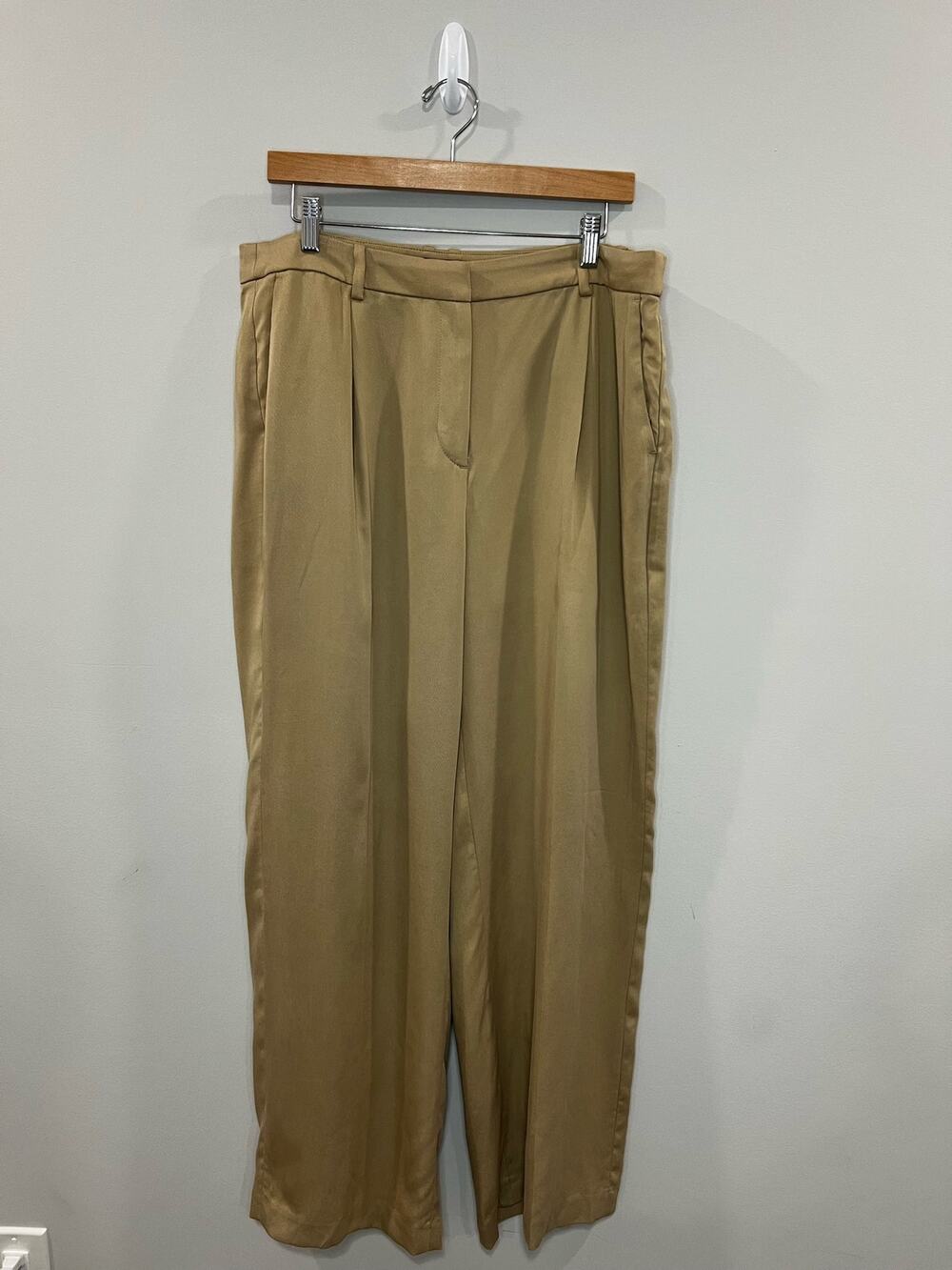 J.Crew Factory Wide-leg pleated twill trouser pant 14
